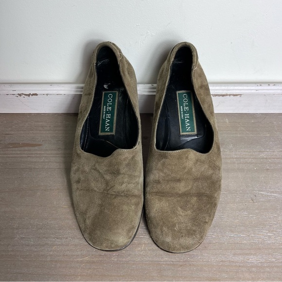 Cole Haan Vintage Made In Italy Womens Brown Suede Loafers Size 5 - Picture 2 of 8
